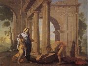 POUSSIN, Nicolas Theseus Finding His Father's Arms china oil painting artist